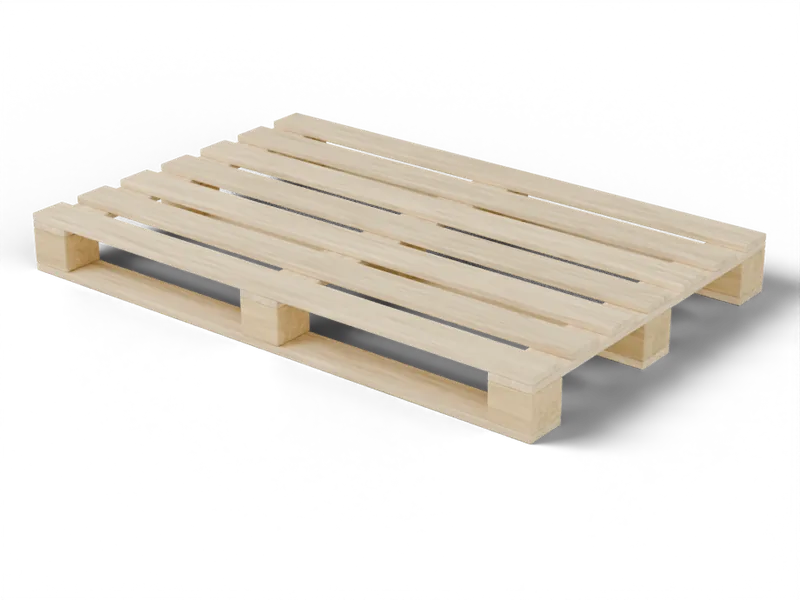 Einwegpalette aus Holz mit Klötzen